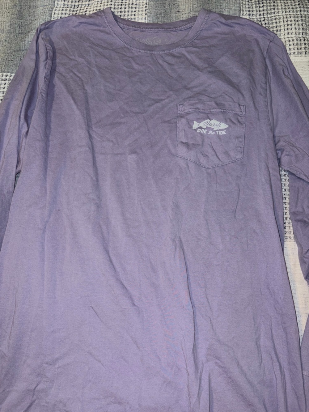Marshwear co Lavender Long Sleeve Pocket Tee
